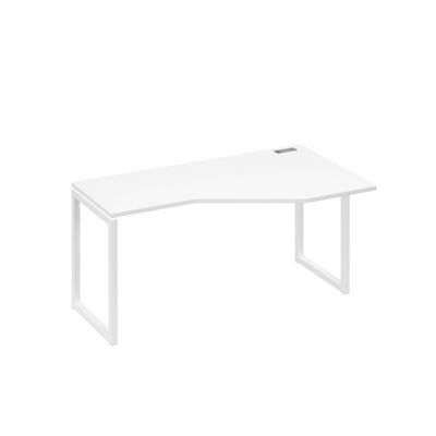А4 Б4 056 БП (Белый премиум/Белый) Стол эргономичный правый "Техно" на металлокаркасе QUATTRO