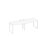 А4 Б4 061-2 БП (Белый премиум/Белый) Рабочая станция опоры QUATTRO столы 2х120 со столами Техно