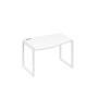 А4 Б4 061 БП (Белый премиум/Белый) Стол эргономичный левый "Техно" на металлокаркасе QUATTRO