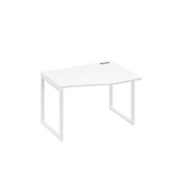 А4 Б4 062 БП (Белый премиум/Белый) Стол эргономичный правый "Техно" на металлокаркасе QUATTRO