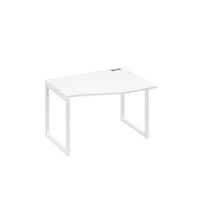 А4 Б4 062 БП (Белый премиум/Белый) Стол эргономичный правый "Техно" на металлокаркасе QUATTRO