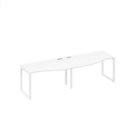 А4 Б4 063-2 БП (Белый премиум/Белый) Рабочая станция опоры QUATTRO столы 2х140 со столами Техно