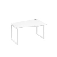 А4 Б4 064 БП (Белый премиум/Белый) Стол эргономичный правый "Техно" на металлокаркасе QUATTRO