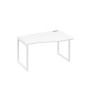 А4 Б4 064 БП (Белый премиум/Белый) Стол эргономичный правый "Техно" на металлокаркасе QUATTRO