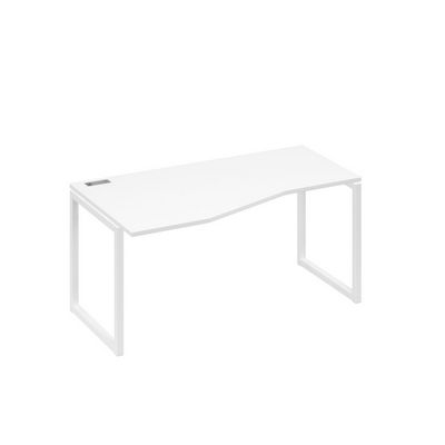 А4 Б4 065 БП (Белый премиум/Белый) Стол эргономичный левый "Техно" на металлокаркасе QUATTRO