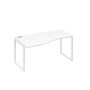 А4 Б4 065 БП (Белый премиум/Белый) Стол эргономичный левый "Техно" на металлокаркасе QUATTRO