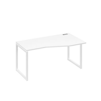 А4 Б4 066 БП (Белый премиум/Белый) Стол эргономичный правый "Техно" на металлокаркасе QUATTRO