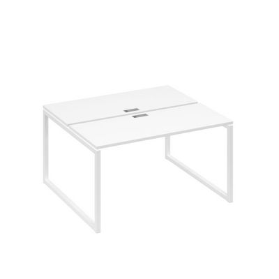 А4 Б4 171 БП (Белый премиум/Белый) Рабочая станция на каркасе QUATTRO столы 2х140