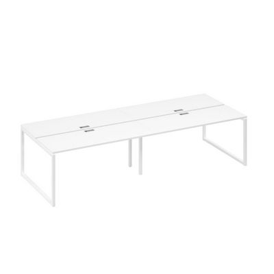 А4 Б4 172-2 БП (Белый премиум/Белый) Станция 4х160 рабочая с металлокаркасом QUATTRO