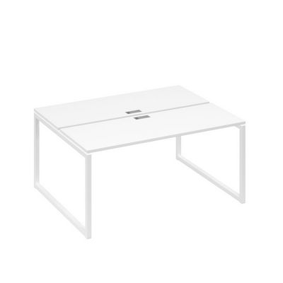 А4 Б4 172 БП (Белый премиум/Белый) Рабочая станция на каркасе QUATTRO столы 2х160