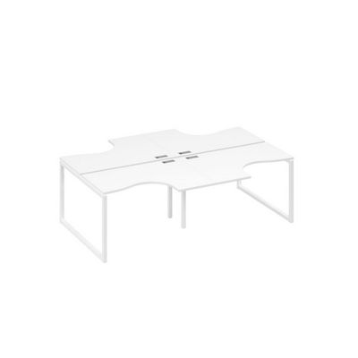 А4 Б4 180-2 БП (Белый премиум/Белый) Рабочая станция QUATTRO столы 4х120 Классика