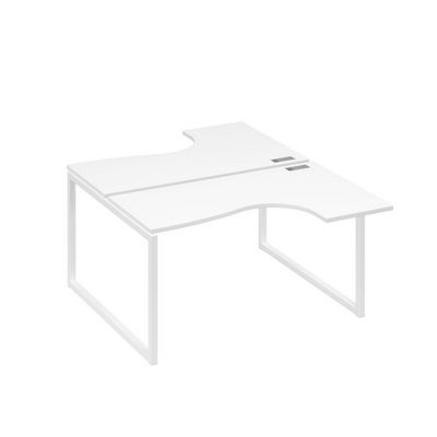 А4 Б4 181 БП (Белый премиум/Белый) Рабочая станция опоры QUATTRO столы 2х140 Классика