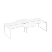 А4 Б4 182-2 БП (Белый премиум/Белый) Рабочая станция QUATTRO столы 4х160 Классика