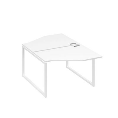 А4 Б4 186 БП (Белый премиум/Белый) Рабочая станция опоры QUATTRO со столами Техно 2х120