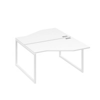 А4 Б4 187 БП (Белый премиум/Белый) Рабочая станция опоры QUATTRO со столами Техно 2х140