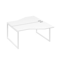 А4 Б4 188 БП (Белый премиум/Белый) Рабочая станция опоры QUATTRO со столами Техно 2х160