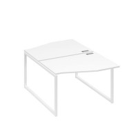 А4 Б4 189 БП (Белый премиум/Белый) Рабочая станция каркас QUATTRO столы 2х120 Техно