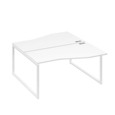 А4 Б4 191 БП (Белый премиум/Белый) Рабочая станция каркас QUATTRO столы 2х160 Техно