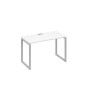 А4 С4 003 БП (Белый премиум/Серый) Стол письменный на металлокаркасе QUATTRO