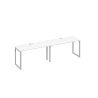 А4 С4 004-2 БП (Белый премиум/Серый) Рабочая станция 2х140 опоры QUATTRO