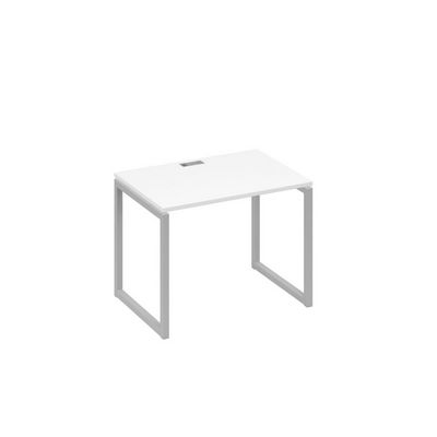 А4 С4 012 БП (Белый премиум/Серый) Стол письменный на металлокаркасе QUATTRO