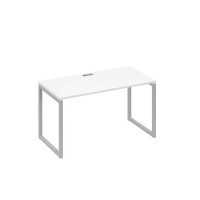 А4 С4 014 БП (Белый премиум/Серый) Стол письменный на металлокаркасе QUATTRO