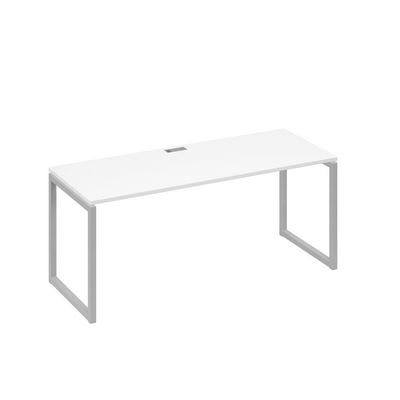 А4 С4 016 БП (Белый премиум/Серый) Стол письменный на металлокаркасе QUATTRO