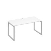 А4 С4 025 БП (Белый премиум/Серый) Стол письменный на металлокаркасе QUATTRO