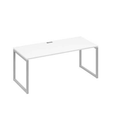 А4 С4 026 БП (Белый премиум/Серый) Стол письменный на металлокаркасе QUATTRO