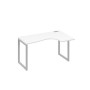 А4 С4 034 БП (Белый премиум/Серый) Стол эргономичный правый "Классика" на металлокаркасе QUATTRO