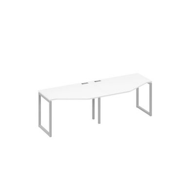 А4 С4 051-2 БП (Белый премиум/Серый) Рабочая станция опоры QUATTRO столы Техно 2х120