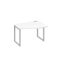 А4 С4 052 БП (Белый премиум/Серый) Стол эргономичный правый "Техно" на металлокаркасе QUATTRO