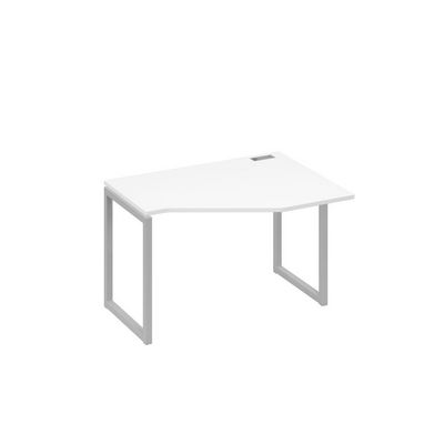 А4 С4 052 БП (Белый премиум/Серый) Стол эргономичный правый "Техно" на металлокаркасе QUATTRO