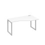 А4 С4 056 БП (Белый премиум/Серый) Стол эргономичный правый "Техно" на металлокаркасе QUATTRO