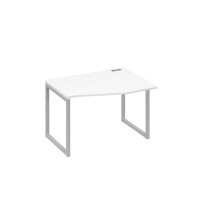 А4 С4 062 БП (Белый премиум/Серый) Стол эргономичный правый "Техно" на металлокаркасе QUATTRO