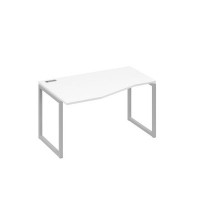 А4 С4 063 БП (Белый премиум/Серый) Стол эргономичный левый "Техно" на металлокаркасе QUATTRO