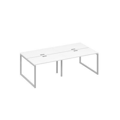 А4 С4 170-2 БП (Белый премиум/Серый) Станция 4х120 рабочая с металлокаркасом QUATTRO