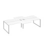 А4 С4 182-2 БП (Белый премиум/Серый) Рабочая станция QUATTRO столы 4х160 Классика