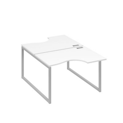 А4 С4 183 БП (Белый премиум/Серый) Рабочая станция опоры QUATTRO столы 2х120 Классика