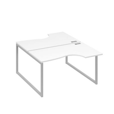 А4 С4 184 БП (Белый премиум/Серый) Рабочая станция опоры QUATTRO столы 2х140 Классика