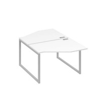 А4 С4 186 БП (Белый премиум/Серый) Рабочая станция опоры QUATTRO со столами Техно 2х120