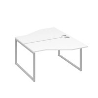 А4 С4 187 БП (Белый премиум/Серый) Рабочая станция опоры QUATTRO со столами Техно 2х140