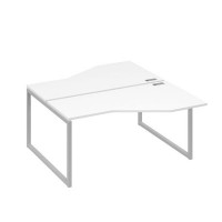 А4 С4 188 БП (Белый премиум/Серый) Рабочая станция опоры QUATTRO со столами Техно 2х160