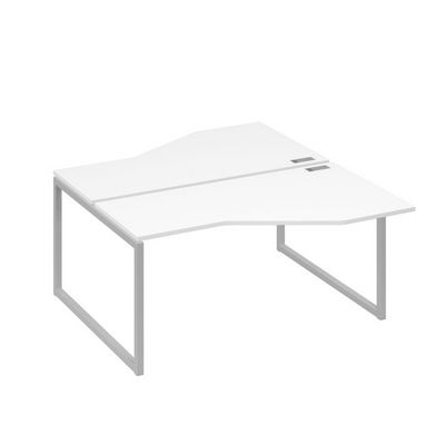 А4 С4 188 БП (Белый премиум/Серый) Рабочая станция опоры QUATTRO со столами Техно 2х160