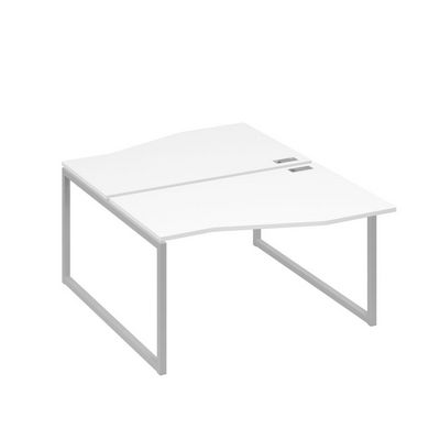 А4 С4 190 БП (Белый премиум/Серый) Рабочая станция каркас QUATTRO столы 2х140 Техно