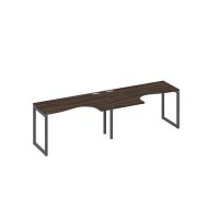 А4 А4 033-2 ДР (Дуб ристретто/Антрацит) Рабочая станция QUATTRO 2х140 столы Классика эргономичные