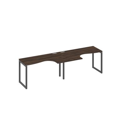 А4 А4 033-2 ДР (Дуб ристретто/Антрацит) Рабочая станция QUATTRO 2х140 столы Классика эргономичные