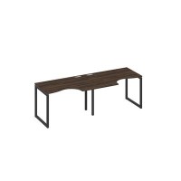 А4 А4 041-2 ДР (Дуб ристретто/Антрацит) Рабочая станция QUATTRO 2х120 столы Классика эргономичные