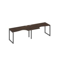 А4 А4 043-2 ДР (Дуб ристретто/Антрацит) Рабочая станция QUATTRO 2х140 столы Классика эргономичные