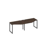 А4 А4 051-2 ДР (Дуб ристретто/Антрацит) Рабочая станция опоры QUATTRO столы Техно 2х120